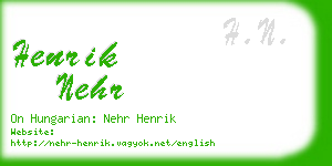 henrik nehr business card